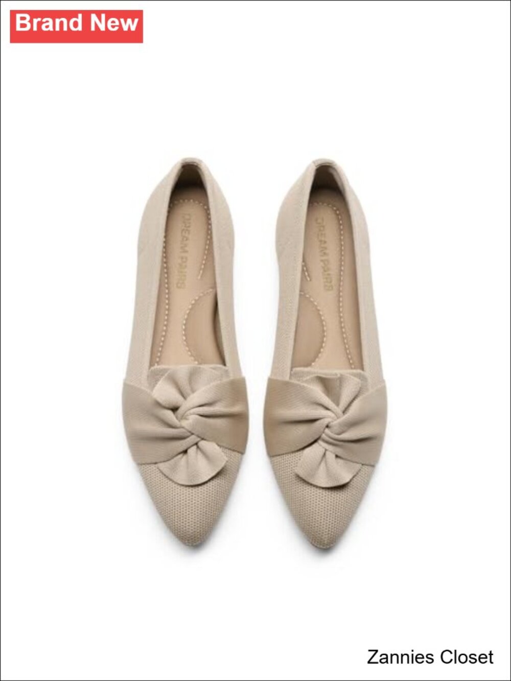 ✨ Women's Ballet Pointed Toe Flats Knit Foldable Comfort Shoes